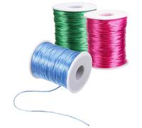 3 Rouleaux Bobine de Fil à Crocheter, 1 à 1,5mm, 80 M | Coussin de Siège et Dessous de Verre, Usage DIY et Cours Manuels, Texture Épaisse et Souple