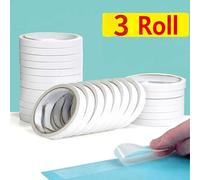 3 rouleaux De 5mm Double Face Adhésif Très Mince Fort Blanc transparent Ruban Adhésif Double Face Bureau École Remarques art Carte Cadeau Fournitures Taille Unique,8mm,10mm,12mm,15mm,18mm,20mm,5 mm (6