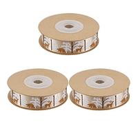 3 Rouleaux De Joli Ruban Demballage De Noël Ruban De Conception De Noël Fabriqué À Partir De Matériaux
