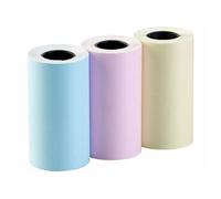 Callstel 3 rouleaux papier thermique autocollant 80 mm x 3,5 m Bleu, rose, jaune