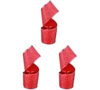 3 Rouleaux De Ruban De Décoration De Noël Faciles À Utiliser En Polyester Sûr Pour Un Bel De
