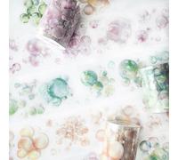 3 rouleaux de ruban Washi autocollants à thème bulle, ensemble d'accessoires de scrapbooking Ta Merry, ensemble d'autocollants en PET pour scrapbooking, journal à billes, autocollants d'album