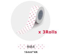 3 Rouleaux D'étiquettes Adhésives Pour Maellid Dallas/L1/Esemini/B100/D50/Q2/L11/Pt-Pr10bt Testore A Lite Kingjim Lr5c/Lr-Rk1c/Lr30c Maker - Type Color-1