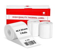 3 Rouleaux D'éTiquettes Phomemo M120/M110, 1.57 "X 1.18" (40 X 30 Mm) Papier Pour éTiquettes Thermiques Pour Imprimantes D'éTiquettes Phomemo M120/M110/M200/M220/M100/M108, éTiquette Thermique