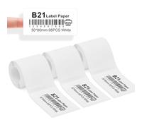 3 Rouleaux d'étiquettes pour imprimante d'étiquettes B21/B1/B3S blanc 50x80mm, étiquettes thermiques auto-adhésives imperméables pour la maison, le bureau, l'école, le commerce et l'étiquetage