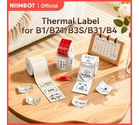 3 rouleaux NIIMBOT B21 B3S B1 B31 étiquette thermique vêtements prix alimentaire étiquette auto-adhésive étanche bureau intelligent imprimante de poche étiquette RoundWT50x50-3rolls