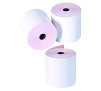 3 Rouleaux Papier Reçu Double Couche pour Caisse, Impression | Papier Offset, Copie à Deux Couches, Conservation Longue Durée, Usage Retail et Restaurants