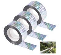 3 Rouleaux Ruban Repulsif pour Oiseaux, 80m x 2.4cm Bande Repulsive Anti Oiseaux, Anti Oiseaux Bande, Ruban Réfléchissant Double Face, Anti Pigeon Protection du Jardins, Domicile, Vergers, Arbres