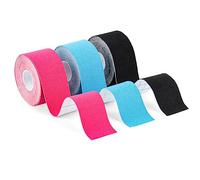 3 Rouleaux Strap Bande Kinesiologie, Bande Adhesive Elastique Kinésiologiel, Bande de kinésiologie de sport pour les muscles, 5 m x 3.8 cm, pour Genou Articulations et Maintien Musculaire