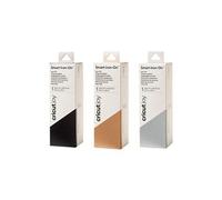 3 rouleaux thermocollants mats 61 x 14 cm - noir, argenté, doré -