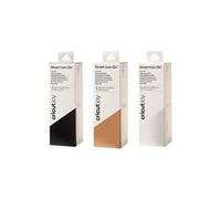 3 rouleaux thermocollants mats 61 x 14 cm - noir, blanc, doré -