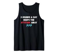 3 Rounds A Day Keeps The, Attitude Away Humour drôle Adulte Débardeur
