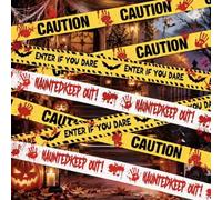 3 Ruban Halloween, Rubans Signalisation Danger 27M avec Impression Sang | HERAJOY Rubans d'Avertissement Halloween, Rubalise Décoration Horreur, , Ruban Scene de Crime, Effrayante Bande Effrayante