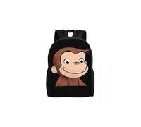 (3)Sacs à dos Brown Monkey Curious George pour hommes, femmes, étudiants, cartable de 15 pouces