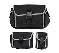 3 sacs de rangement en toile pour voiture, pochette organisatrice, solution universelle de rangement pour l’intérieur du véhicule, organisateur durable en toile noire au design