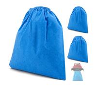 3 sacs filtrants bleus pour aspirateur sec/humide compatible avec Einhell TC-VC 1820 S et TE-VC 36/25 Li, filtre textile lavable réutilisable pour atelier de garage de voiture domestique