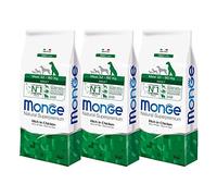 3 sacs - Monge Natural SuperPremium Croquettes pour Chien Maxi Poulet Aliments Chien Sec Premium