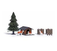 3 Saint-Bernard + accessoires-HO 1/87-BUSCH 1198