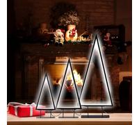 3 sapins de Noël design lumineux USB - 36/46 / 70 cm [Carlo Milano]
