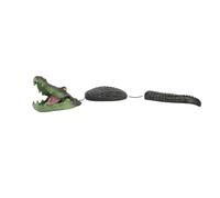 3 Segments de Leurre d'Alligator Flottant, Alligator Sculpture Pond Float Vif Robuste pour la Cour