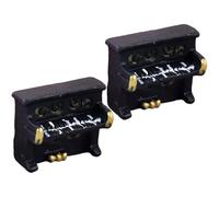 3. Set of 2 Miniature Retro Home Appliance Ornaments Resin Decor for Desktop Bookshelf Landscape Craft Models Small Desk Decors Mini Appliances