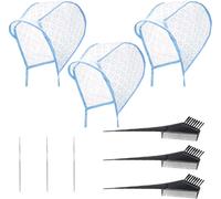3 Set of Hair Dye Brush Kit,Including Hair Dye Brushes,Crochet Needles,Hair Coloring Cap,for Hair Dyeing Tools