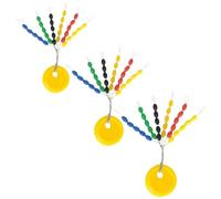 3 Set Rubber Bobber s'arrête 3 Tailles Coloful Oval Bobber Stopper Space Beans pour Le positionnement du Flotteur de gréement, S + M + L Exportation d'espace en Caoutchouc Haricots de Couleur Olive.