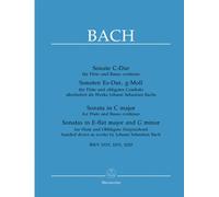 BACH - Sonatas en Do Mayor (BWV:1033) Mib Mayor (BWV:1031) Sol menor (BWV:1020) para Flauta y Piano