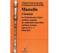 3 Sonatas: No. 1-3. op. 2. treble recorder (flute) and basso continuo.