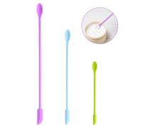 3 Spatules En Silicone Spatula Silicone Petite Spatule Make Up Petite Spatule En Silicone Cosmétique Réutilisable Tiny Longue Cuillère À Restes Pour Les Bouteilles En Verre Mince De Cuisine Bouteilles
