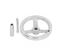 3 Spoke Hand Wheel with Revolving Handle 12x125MM Cast Iron Round Handwheel for Lathe Milling Grinding Machine