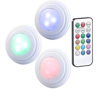 3 spots à LED COB RVB/blanc pour meubles de cuisine avec télécommande et minuterie UBL-6.rgbw