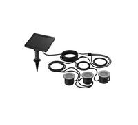 Lumisky 3 spots solaires encastrables SOLPOOL 100LM, panneau solaire déporté, LED blanc chaud H10 cm