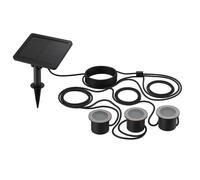Lumisky 3 spots solaires encastrables SOLPOOL 100LM, panneau solaire déporté, LED blanc chaud H10 cm
