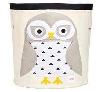 3 Sprouts - Bac de rangement en toile - Panier à linge et à jouets pour bébé et enfants, Harfang des neiges