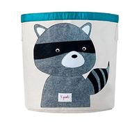 3 Sprouts - Bac de rangement en toile - Panier à linge et à jouets pour bébé et enfants, Raton laveur