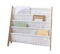 3 Sprouts - Bibliothèque Enfant en Bois - Rangement Livres et Jouets - Étagère Montessori - Vichy Beige