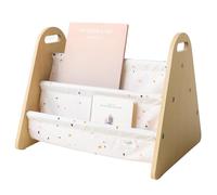 3 Sprouts Bibliothèque Enfant Double Face, Rangement Livres, Terrazzo Crème