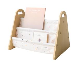 3 Sprouts Bibliothèque Enfant Double Face, Rangement Livres, Terrazzo Crème | Bibliothèque double face, Rangement livres, Portable, Chambre enfant, Étagère Montessori, Couvertures visibles