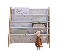 3 Sprouts - Bibliothèque Enfant en Bois - Rangement Livres et Jouets - Étagère Montessori - Terrazzo Gris Clair