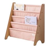 3 Sprouts - Bibliothèque Enfant en Bois - Rangement Livres et Jouets - Étagère Montessori - Vieux Rose
