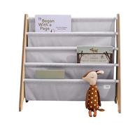 3 Sprouts Bibliothèque enfant en bois – Rangement livres et jouets – Étagère Montessori – Gris clair