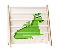 3 Sprouts, Bibliothèque Frontale Montessori pour Enfants, Idéale pour Organiser et Contenir des Livres, Bibliothèque Etagère Décorée avec Dragon Vert, 61x63x25,4 cm