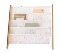 Bibliothèque en tissu recyclé Terrazzo crème