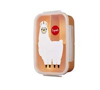 3 Sprouts Boîte à bento pour enfants avec compartiments - Idéale pour les repas scolaires avec 3 compartiments, boîte à goûter pour enfants - Boîtes à déjeuner sans BPA pour enfants - Lama
