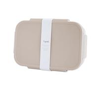 3 Sprouts - Boîte Bento en Plastique Recyclé - Lunch Box Compartimentée pour Adultes et Enfants - Taupe