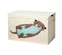3 Sprouts - Boite de Rangement Jouet Enfant - Coffre à Jouets Bébé et Enfant - Bac de Rangement Pratique et Coloré - Loutre