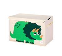3 Sprouts - Boite de Rangement Jouet Enfant - Coffre à Jouets Bébé et Enfant - Bac de Rangement Pratique et Coloré - Dinosaure