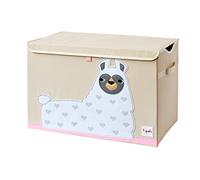 3 Sprouts - Boite de Rangement Jouet Enfant - Coffre à Jouets Bébé et Enfant - Bac de Rangement Pratique et Coloré - Lama