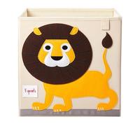 3 Sprouts - Boite Rangement Enfant - Cube de Rangement Tissu pour Jouets et Accessoires - Bac / Caisse Rangement Enfant - Boite Rangement Jouet - Idéal pour Enfants et Bébé - Lion